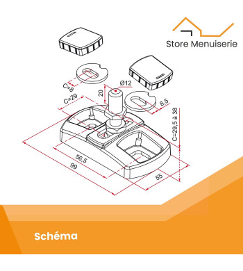 Crapaudine - schéma produit