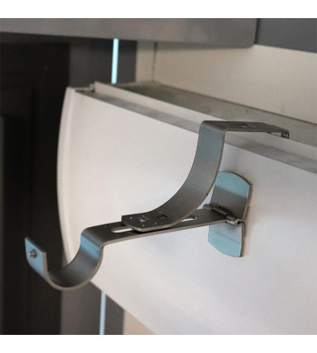 Geko Lot de 2 supports sans perçage pour tringle à rideaux, pour coffre de  volet roulant avec rainure Blanc Diamètre 20 mm : : Cuisine et  Maison